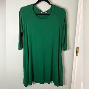 Green Women's Pocket Tunic Top